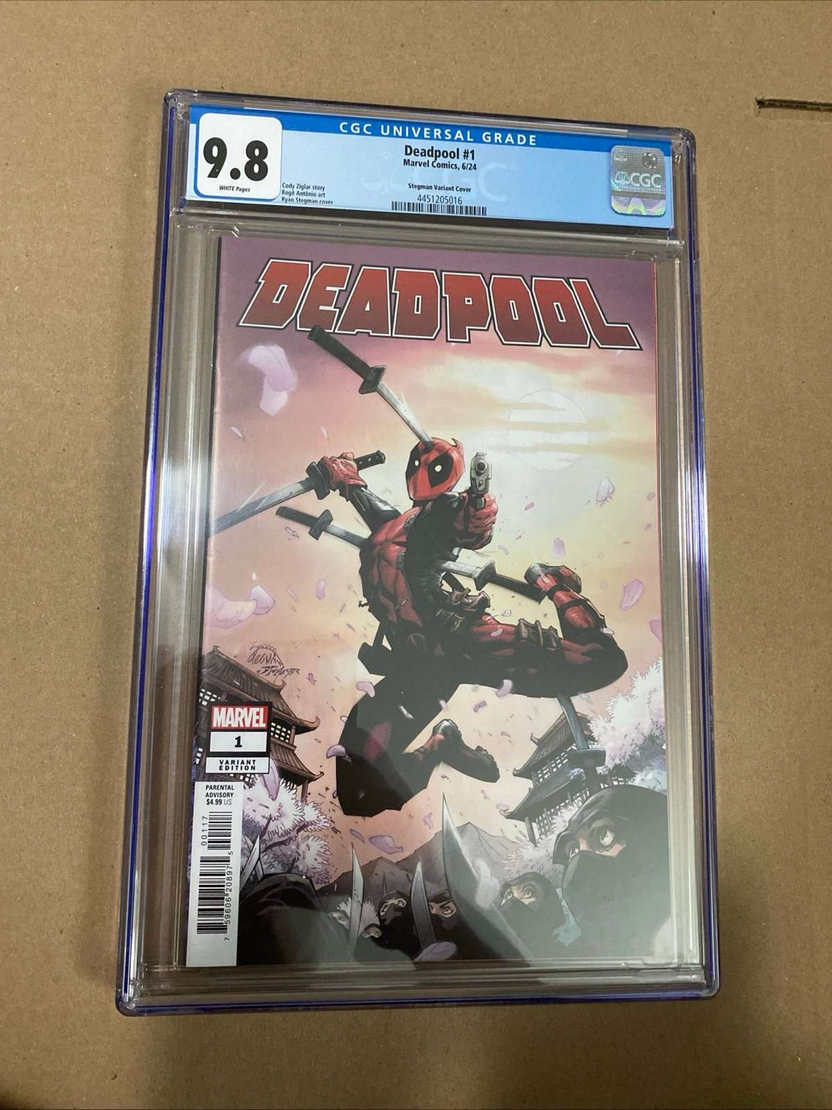 CGC 9.8 Deadpool #1 (2024) Stegman Variant Cover