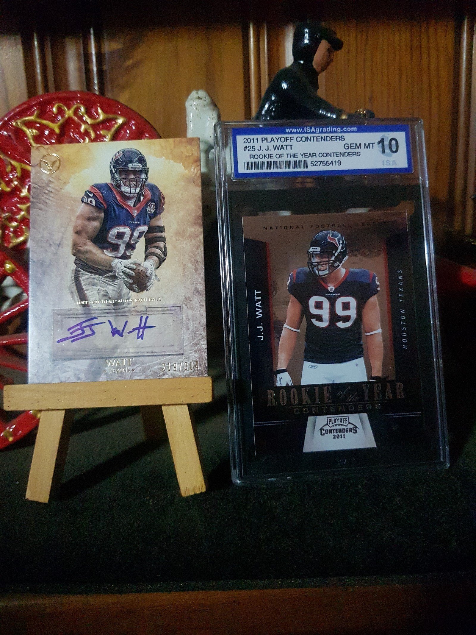 2012 JJ Watt, Auto , + RC, Texans DE.,*Lot of 2 Cards*