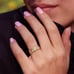 Dainy Flower Carved Pure Tiny Zircon Eternity Rings for Women, INDN8419