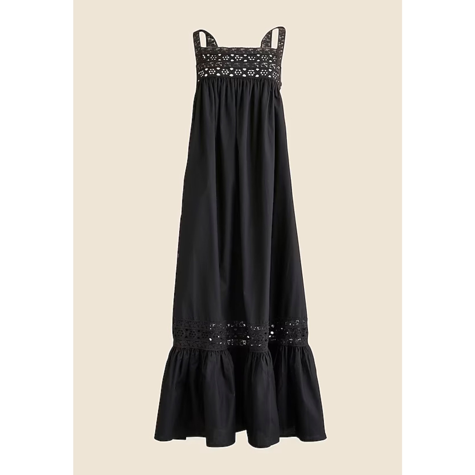 NWT J.Crew Athena Dress In Cotton Poplin Black Size XL