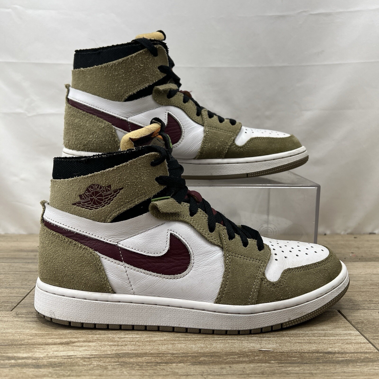Nike Jordan 1 High Zoom Air CMFT Neutral Olive Altitude CT0978-203 Men's Size 9