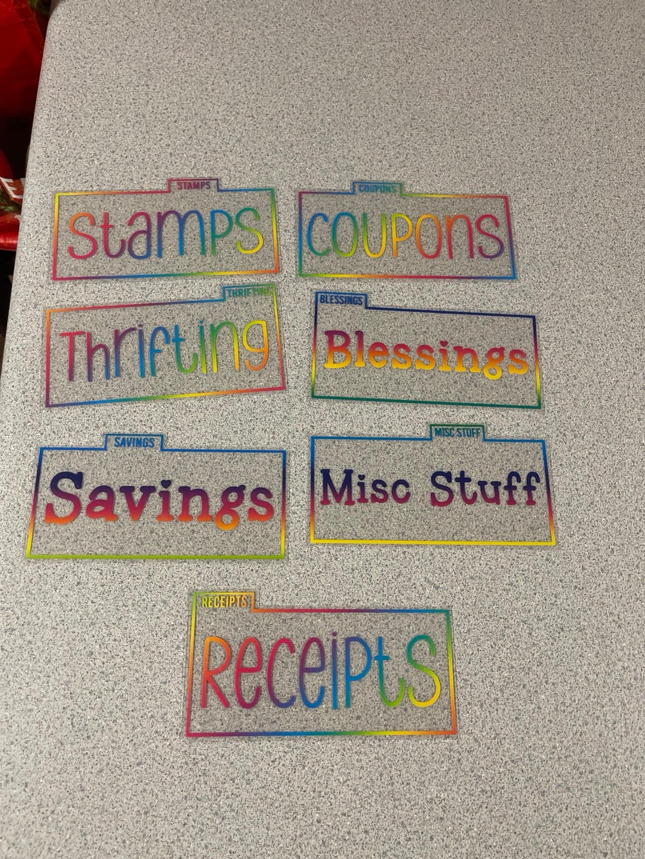 Savings Dividers - Handmade