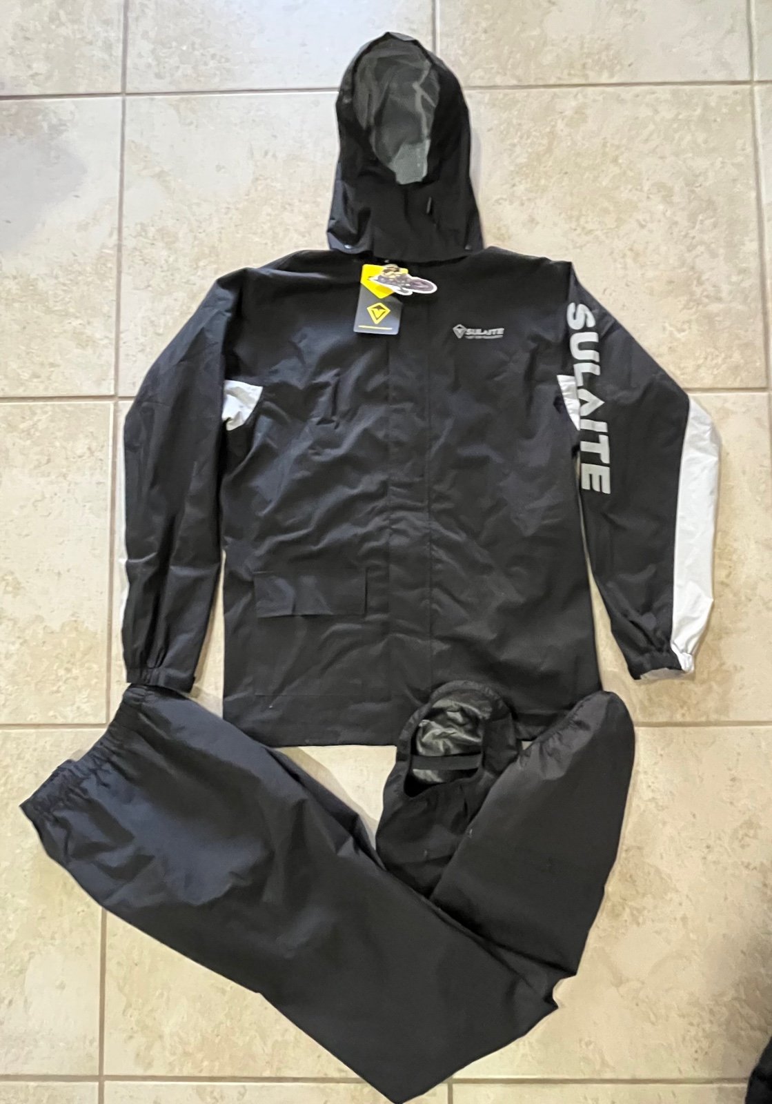 Sulaite waterproof rain coat jacket pants set