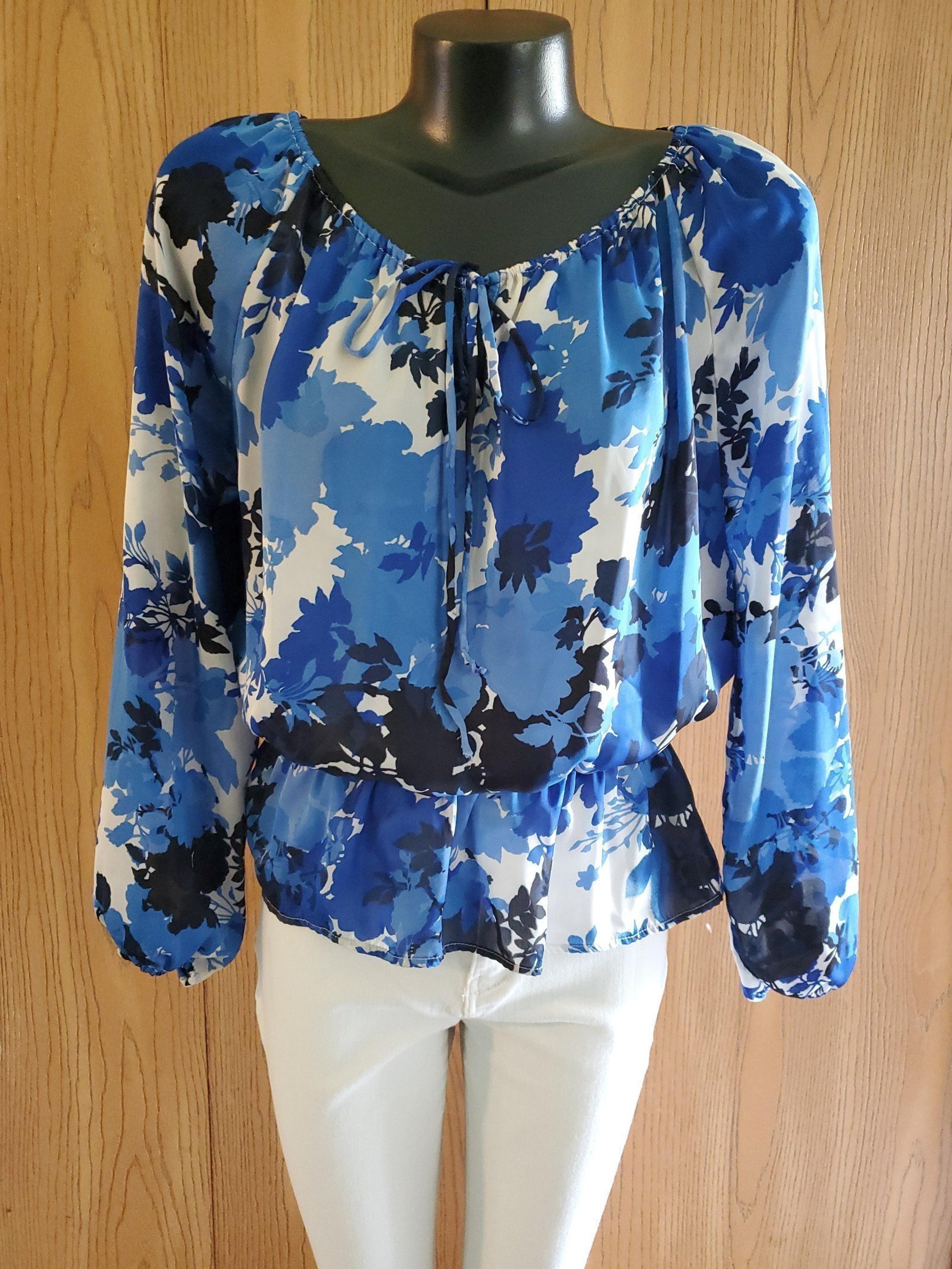 Blue Multi Ellen Tracy Blouse