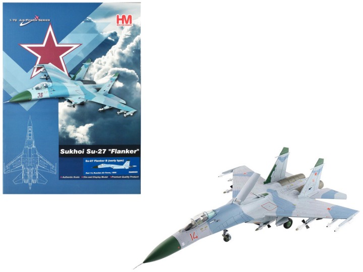 Sukhoi Su-27 Flanker B (Early Type) Fighter Aircraft #14 (1990) Russian