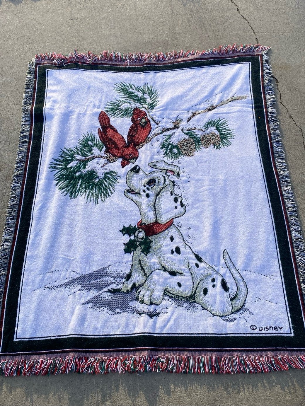 Vintage Disney 101 dalmatians throw blanket