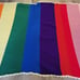 Vintage Rainbow Afghan Apx 79x54 Crochet Blanket Handmade Throw PRIDE