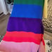 Vintage Rainbow Afghan Apx 79x54 Crochet Blanket Handmade Throw PRIDE