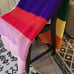Vintage Rainbow Afghan Apx 79x54 Crochet Blanket Handmade Throw PRIDE
