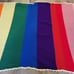 Vintage Rainbow Afghan Apx 79x54 Crochet Blanket Handmade Throw PRIDE