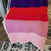 Vintage Rainbow Afghan Apx 79x54 Crochet Blanket Handmade Throw PRIDE