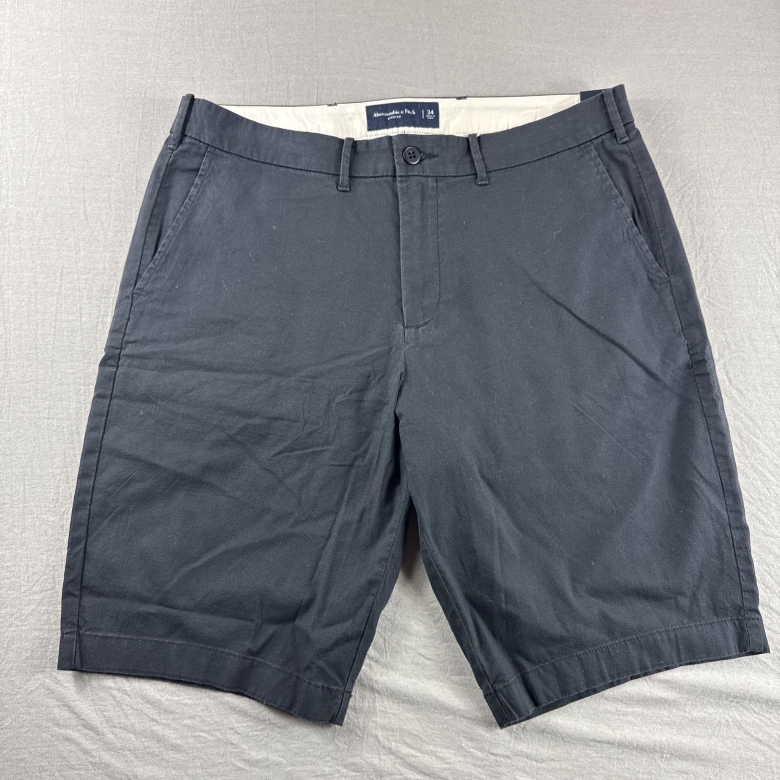 Abercrombie Fitch Shorts Mens 34 Black Stretch Preppy Chino 11 Preppy Casual