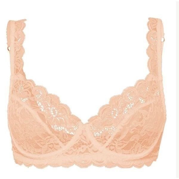 Hanro NWT luxury moments underwire bra biege lace luxury size 32B