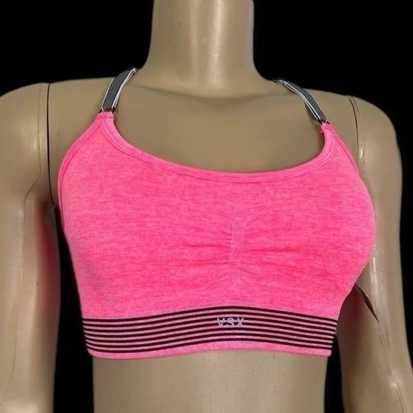 Victoria’s Secret VSX Seamless Padded Medium Support Sport bra Neon Pink Medium