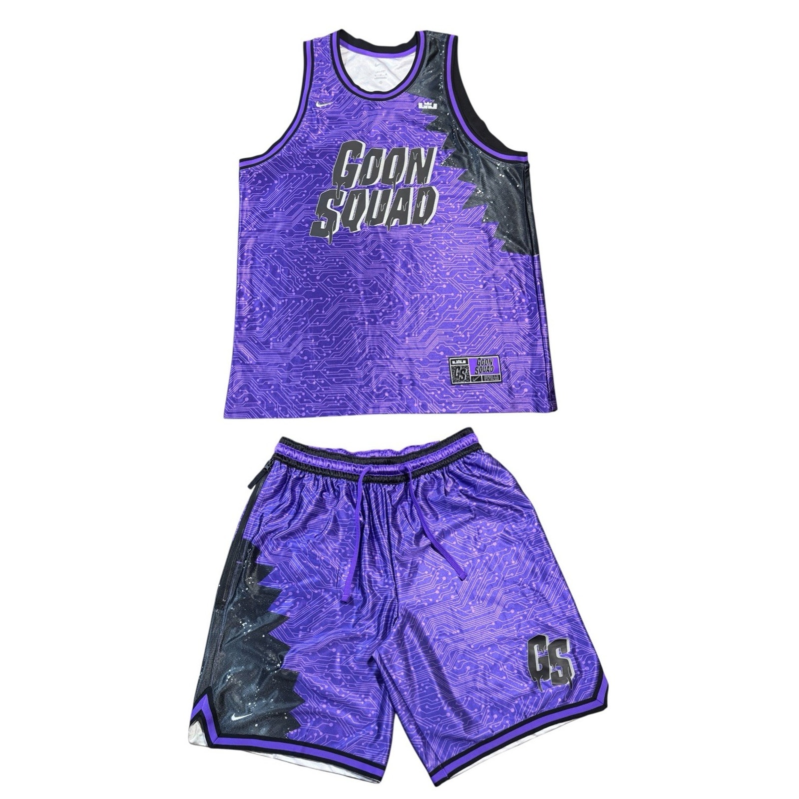 NWT Nike Goon Squad Basketball Jersey Men’s XL Lebron James Space Jam & Shorts