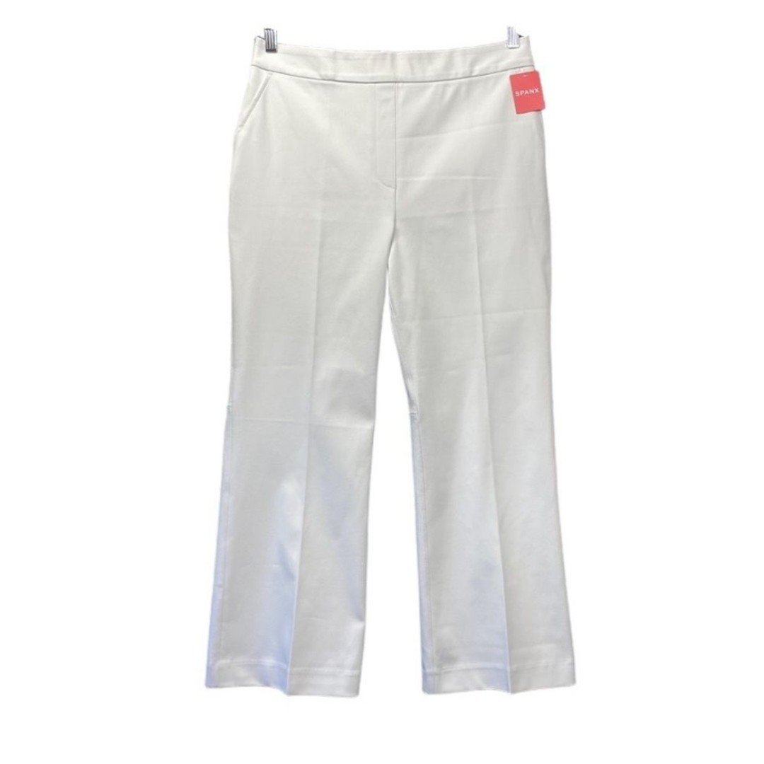 NEW Spanx Women's On The Go Kick Flare Pants Classic White Sz 1X