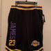 Lakers Lebron James Shorts yellow purple
