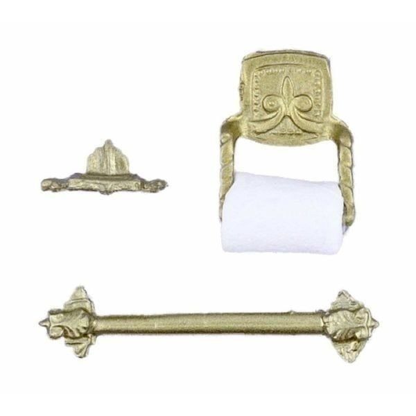 Dollhouse Miniature Ornate Bath Fixture Set