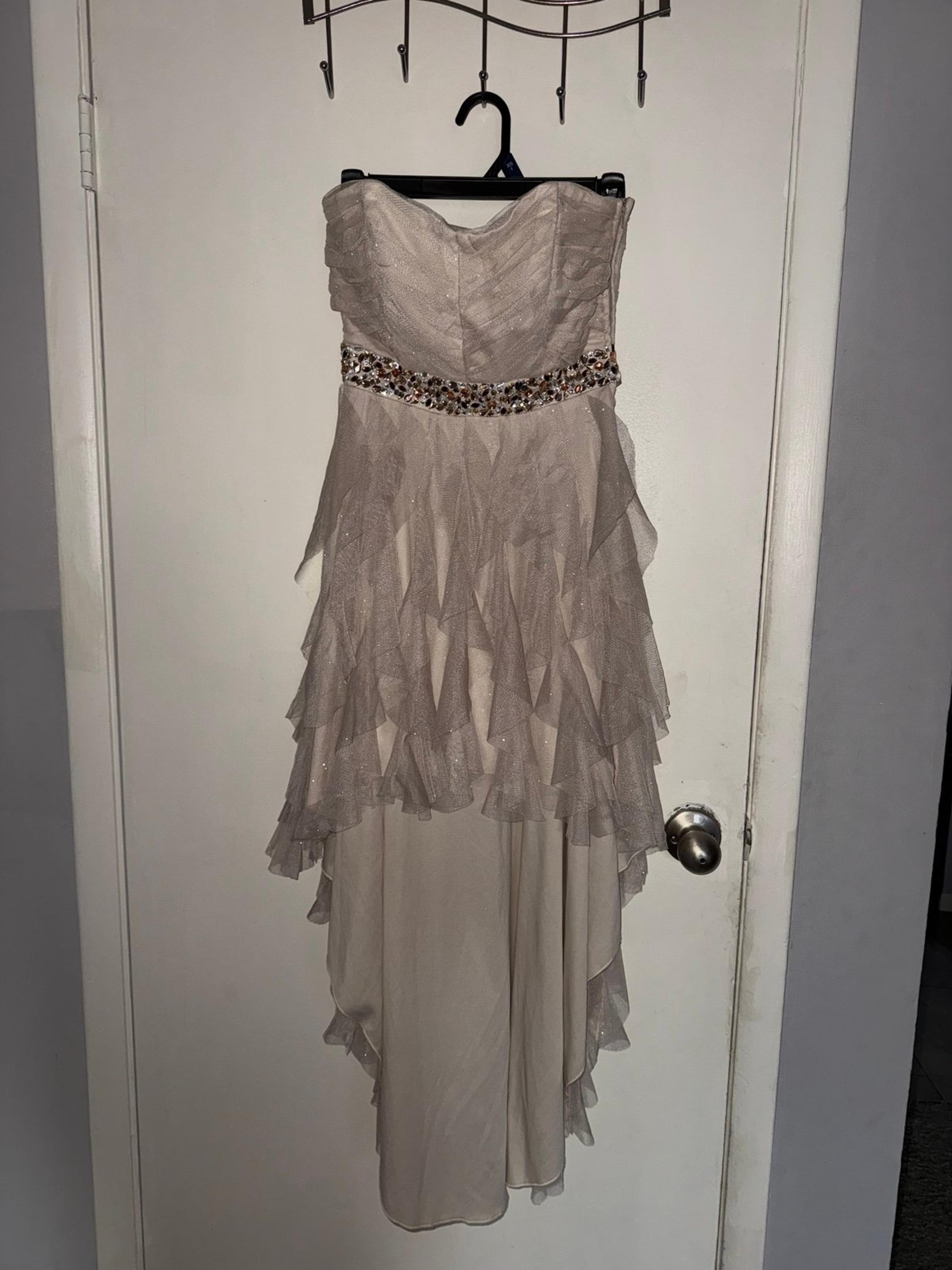 Size 5 Champagne high-low Dress