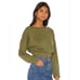 Tularosa Luna Pullover Olive Green Sweatshirt Elastic Hem Long Sleeve Small NWT