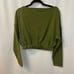 Tularosa Luna Pullover Olive Green Sweatshirt Elastic Hem Long Sleeve Small NWT