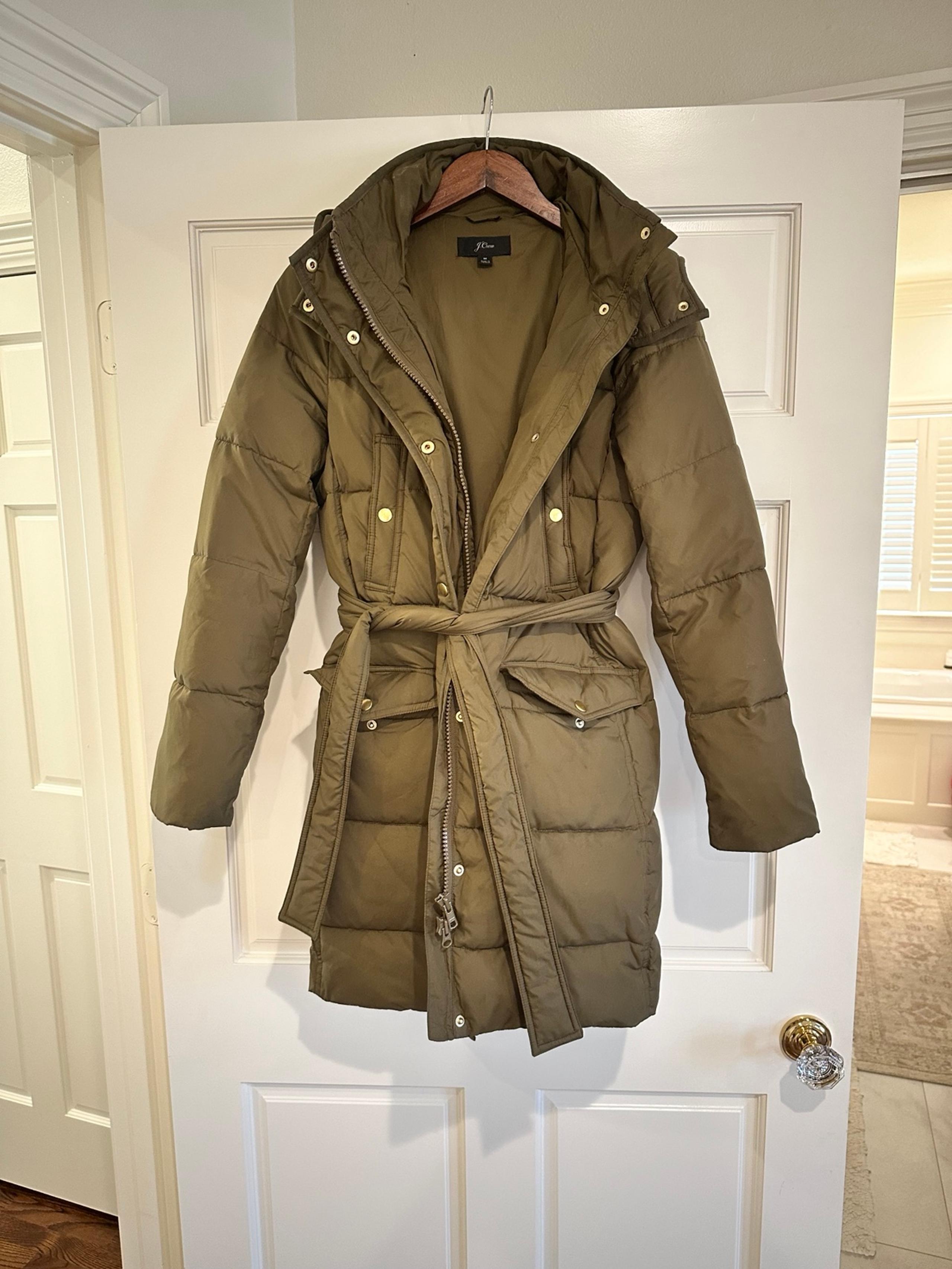 J.Crew Women’s Olive Puffer Coat