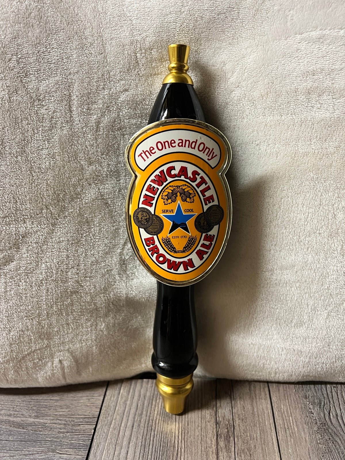 Newcastle Brown Ale The One And Only Black Gold Beer Tap Handle