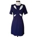 NWT Anthropologie Ponte Cut-Out Mini Dress Size Medium Navy Blue