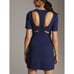 NWT Anthropologie Ponte Cut-Out Mini Dress Size Medium Navy Blue