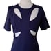 NWT Anthropologie Ponte Cut-Out Mini Dress Size Medium Navy Blue