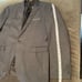 Men’s Gray Suit Jacket Blazer One Button Notched Lapel Business Size XL NWT