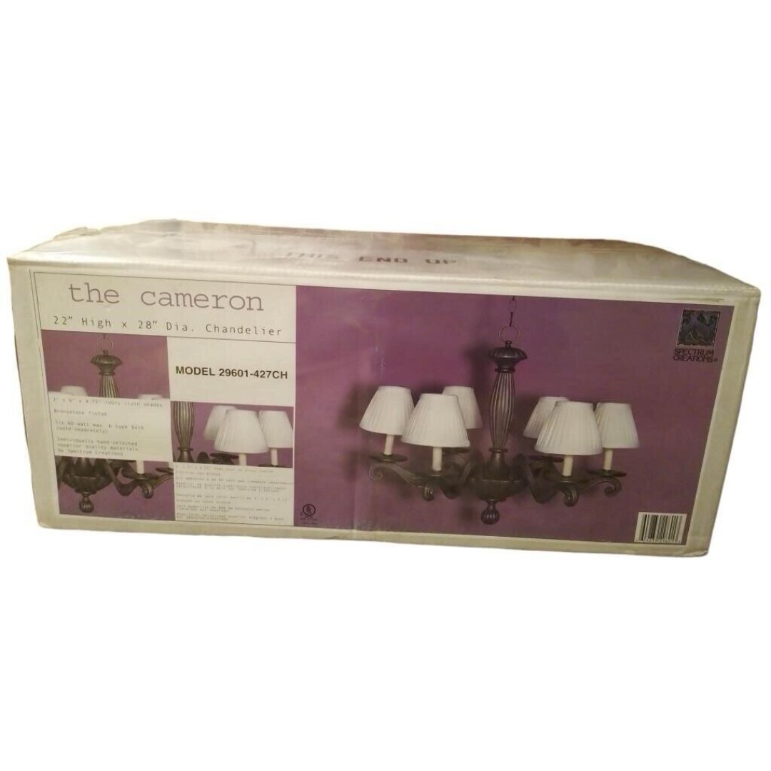 VINTAGE STYLE THE CAMERON CHANDELIER Rare Discontinued Home Decor Lighting NIB
