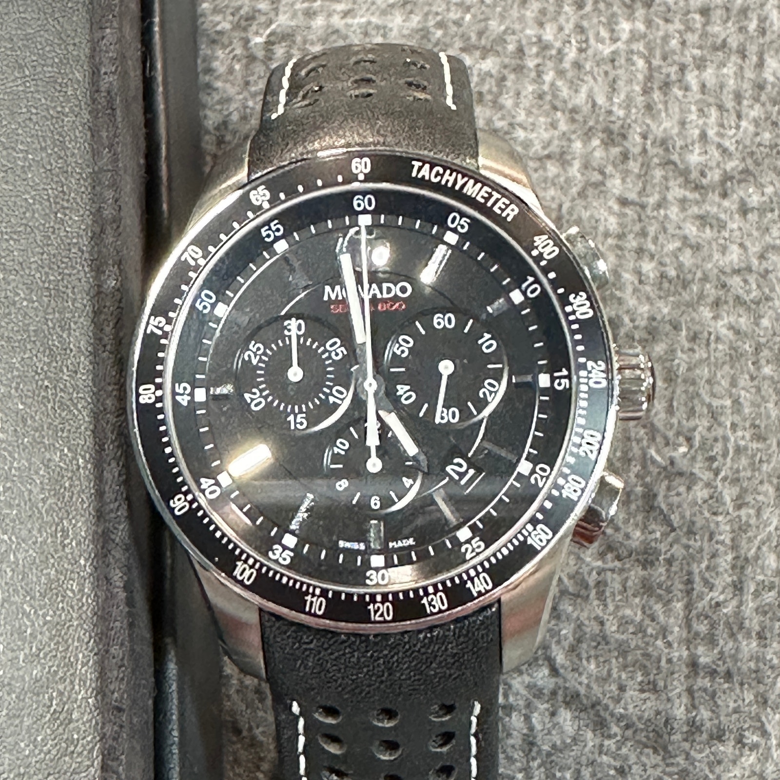 Movado Series 800 Quartz Chronograph Black Dial Men's Watch