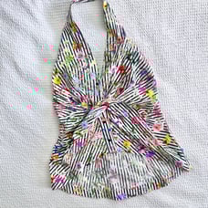 ZARA striped halter top