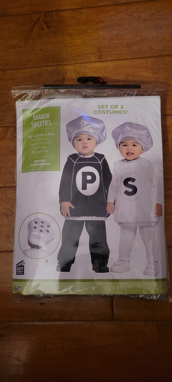 Amscan Salt and Pepper Shaker Sweeties Halloween Costume Set INFANT 0-6 Months
