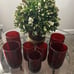 MCM Royal Red Roly Poly by Anchor Anchor Hocking Flat Tumbler & Juice Glass Set