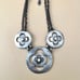 Vintage Rare MB SF Marjorie Baer Silver Necklace Brutalist Steam Punk