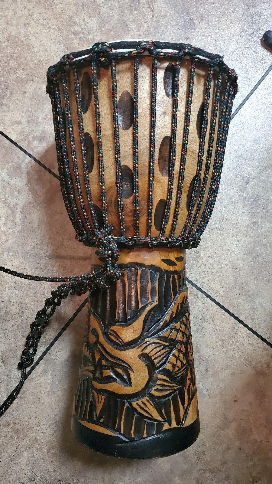 2 Djembe Drum SOLID Wood Deep Carved Drum PROFESSIONAL QUALITYSOUND