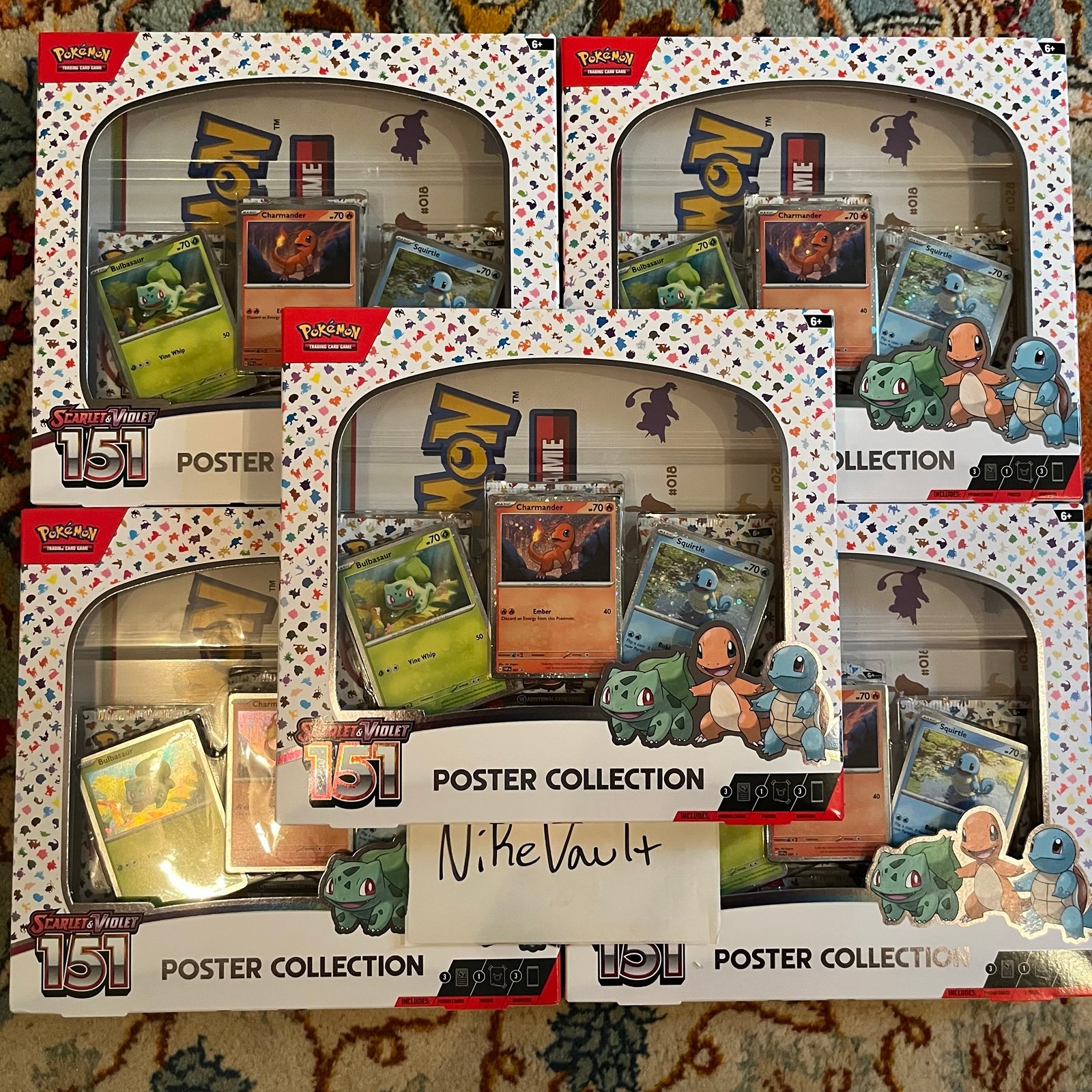 5x Pokemon 151 Poster Collection Sacrlet & Violet - Sealed
