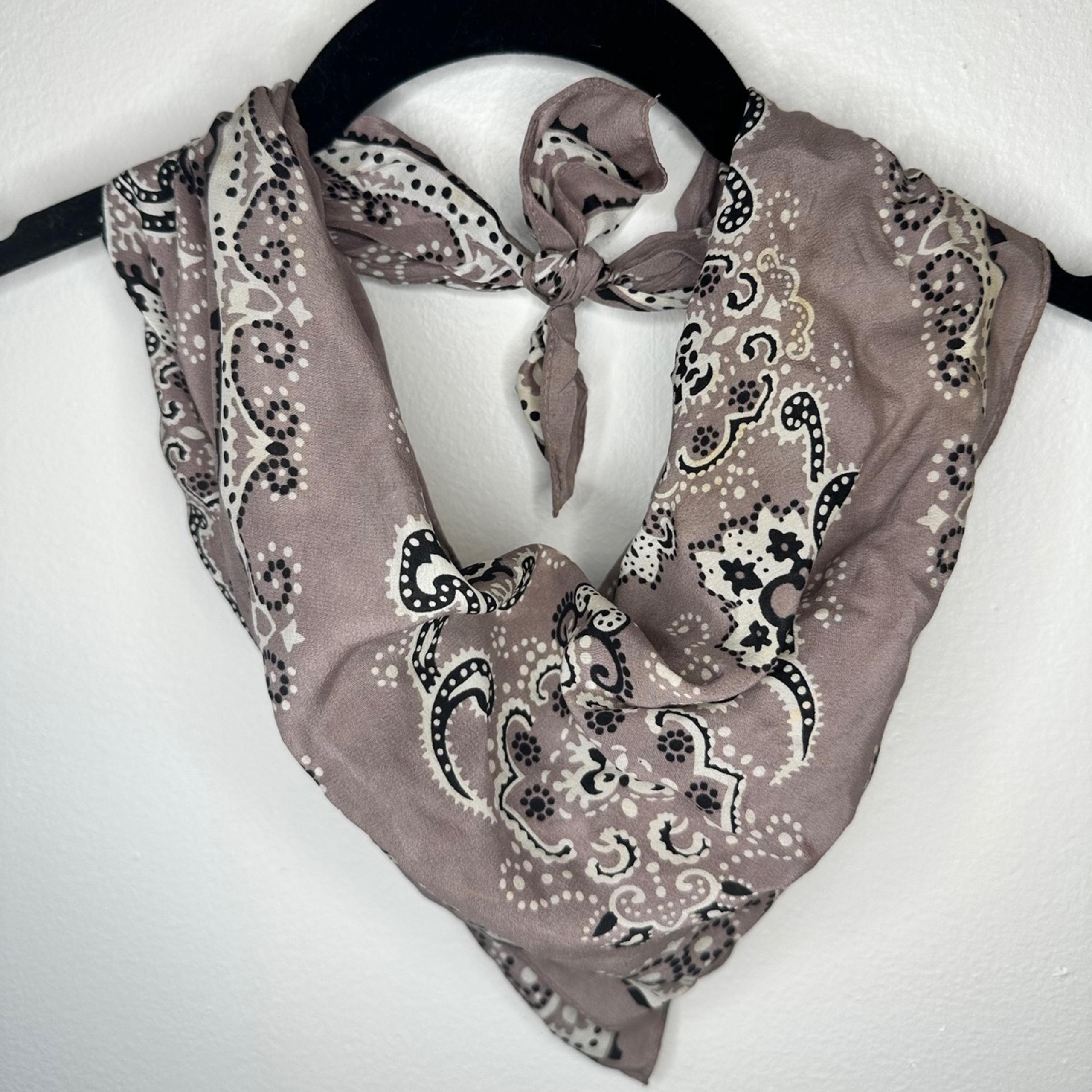 Madewell silky chiffoney dirty lavender cowboy bandana scarf