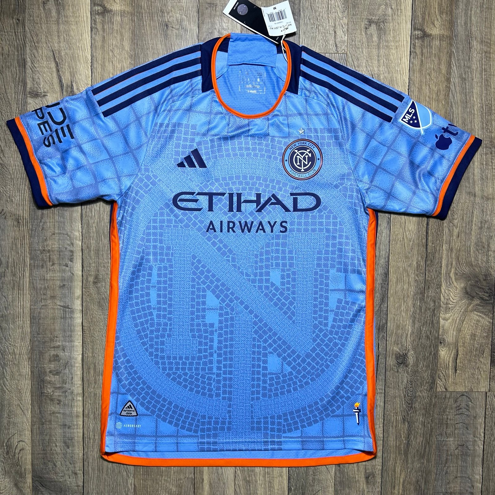 Adidas NYCFC New York City FC Authentic Soccer Jersey HI1861 Mens M NWT 150