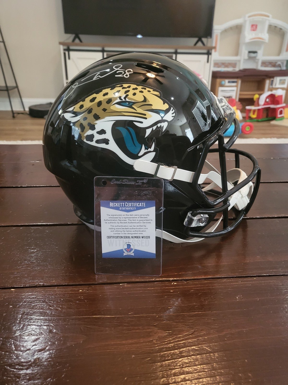 Fred Taylor signed full size helmet