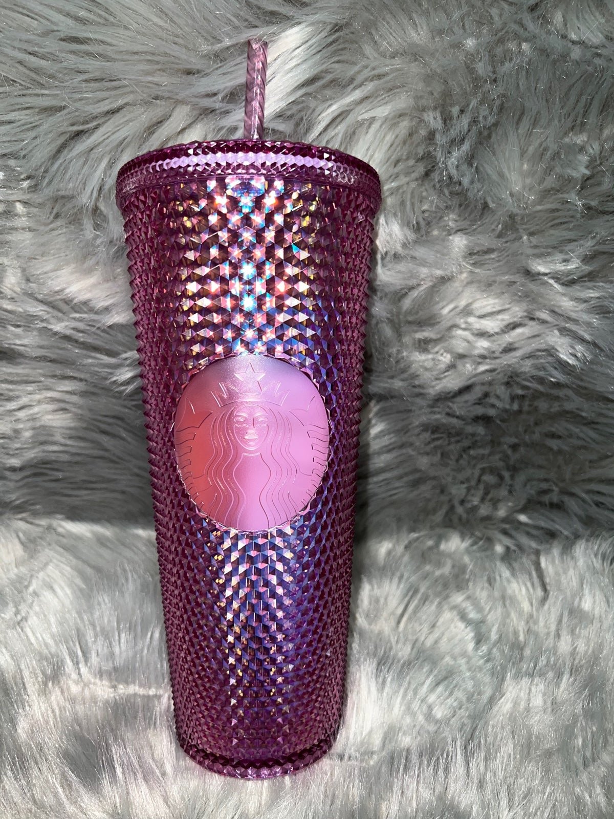 New Disneyland Starbucks Tumbler Pink Studded Cup Anniversary 24oz