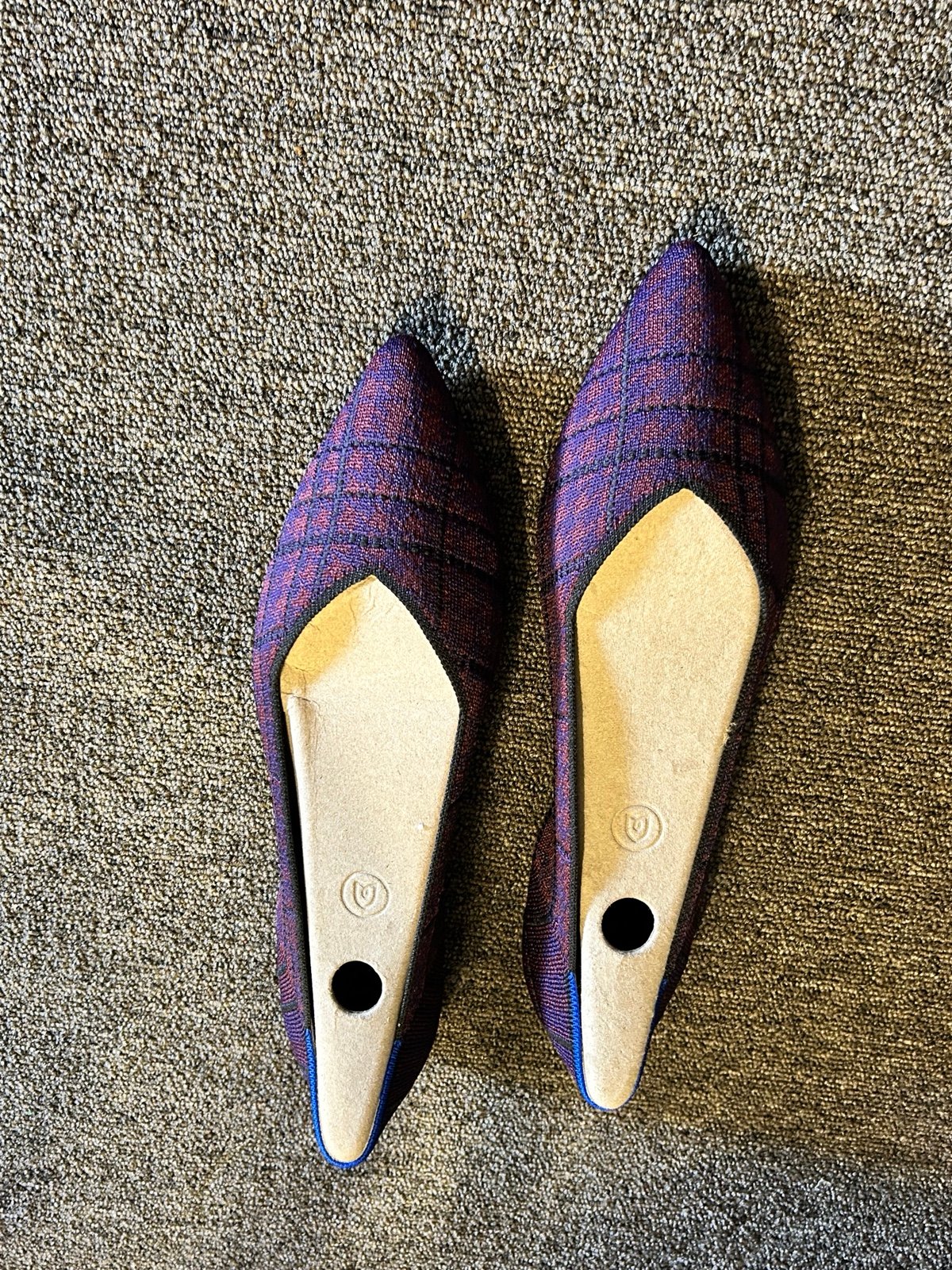 New Rothy’s Cranberry Plaid Points