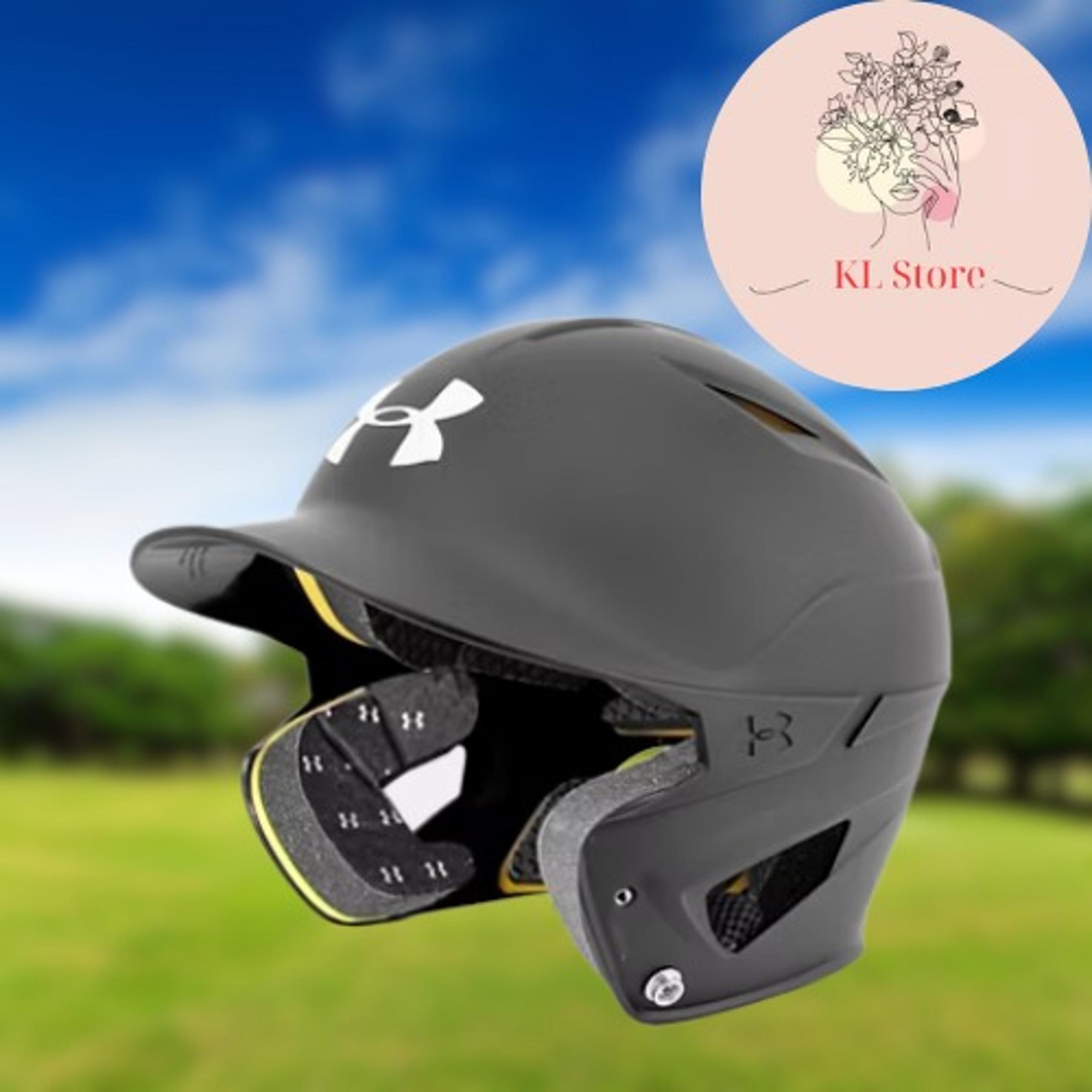 NWT Adult UA Converge Solid Matte Batting Helmet Black/White-001 UND60