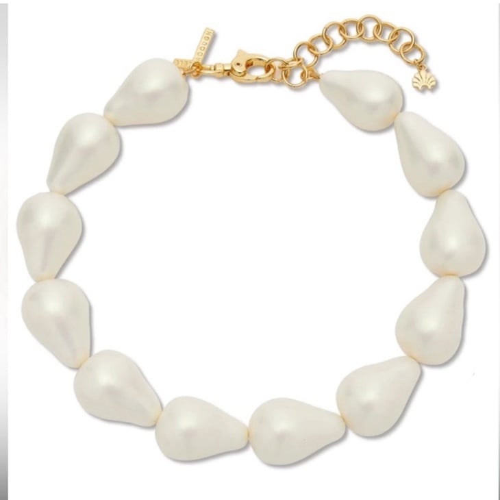 Lele Sadoughi Holographic Pearl Wilma Pearl Necklace