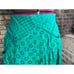 Skirt set button down teal navy button down A line skirt geometric