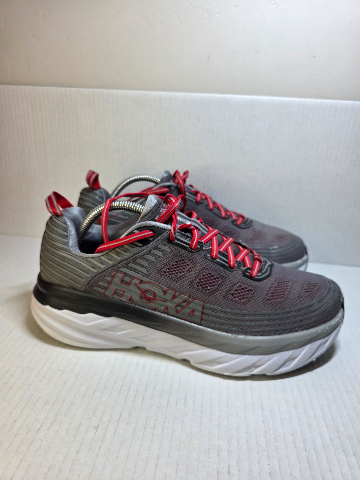 Hoka One One Bondi 6 Running Shoe Alloy Steel Grey US MEN'S SIZE 10.5