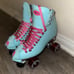 Moxi Beach Bunny Roller Skates - Blue & Pink - Size 7 (Women’s 8)
