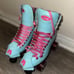 Moxi Beach Bunny Roller Skates - Blue & Pink - Size 7 (Women’s 8)